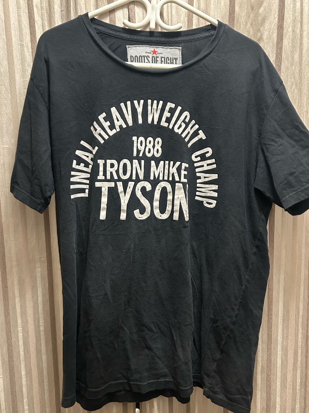 Roots of Fight Iron Mike Tyson 1988 Black Graphic Tee, Men’s Size XL